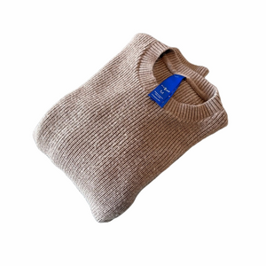 Kit and Ace Merino Wool Men's Crewneck Sweater in Brown - Size M